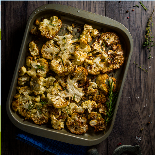 Roasted Cauliflower with Honey Vinaigrette