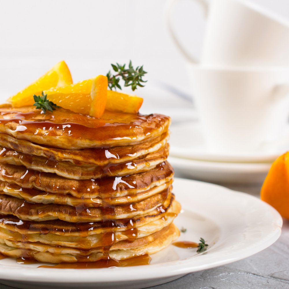 Pancakes with Orange Blossom Honey