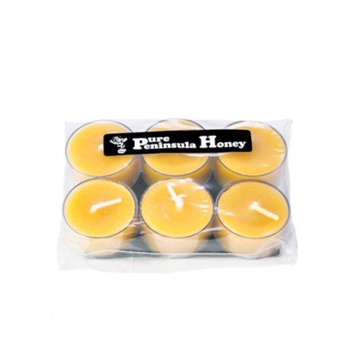 Tea Light candles, Pack of 6 - Pure Peninsula Honey