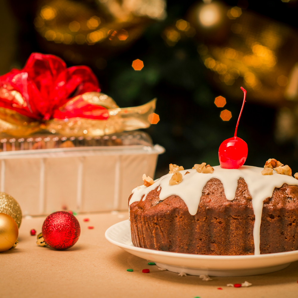 Golden Honey Christmas Cake