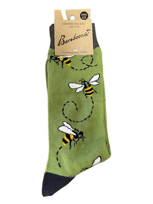 Socks - Men's Buzzing Bee 11-14 Green