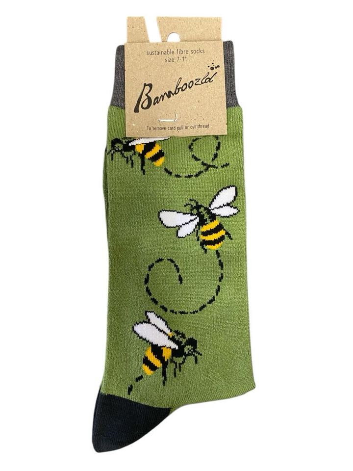 Socks - Mens Buzzing Bee 7-11 Green