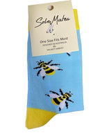 Socks - Bee Light Blue